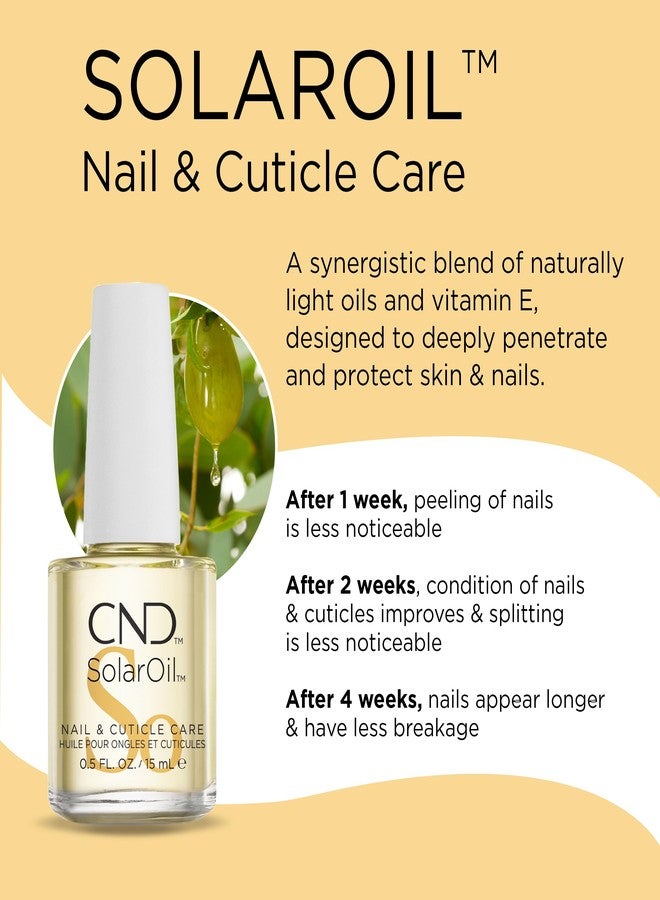 CND SolarOil Cuticle Oil, Natural Blend Of Jojoba, Vitamin E, Rice Bran and Sweet Almond Oils, Moisturizes and Conditions Skin, 4 fl oz - Image 2