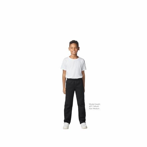 Gildan Youth Open Bottom Sweatpants, Style G18400B, Black, X-Large - Image 3