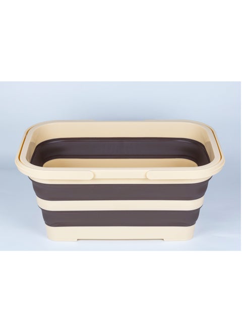 Storage box with foldable cutting table with handle for easy carrying for road trips and camping with a capacity of 20 liters