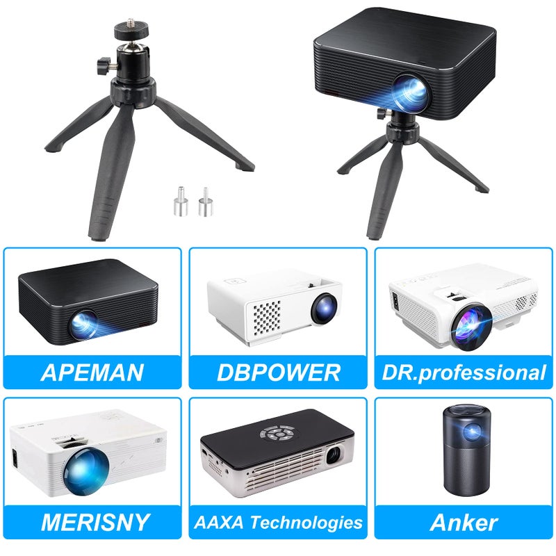 SoeKoa Mini Projector Tripod Mount Compatible with DR.J Upgrade, DBPOWER, Anker, AAXA Technologies, Artlii, LoongSon, APEMAN and Most Other Mini Projector - Image 5