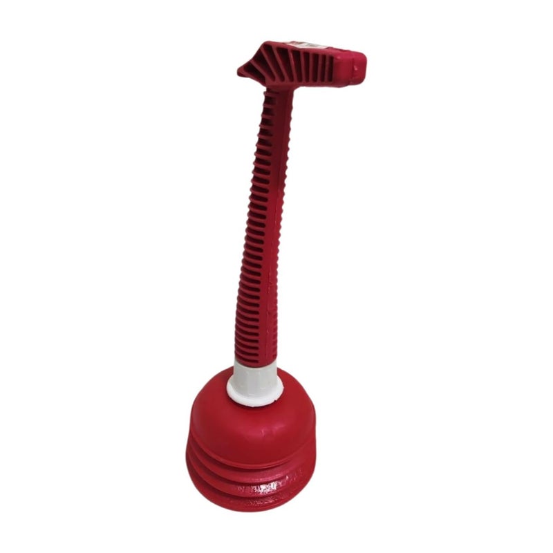 Drain Plunger - Kitchen Sink Plunger - Plunger (Red Suction Plunger with Handle)