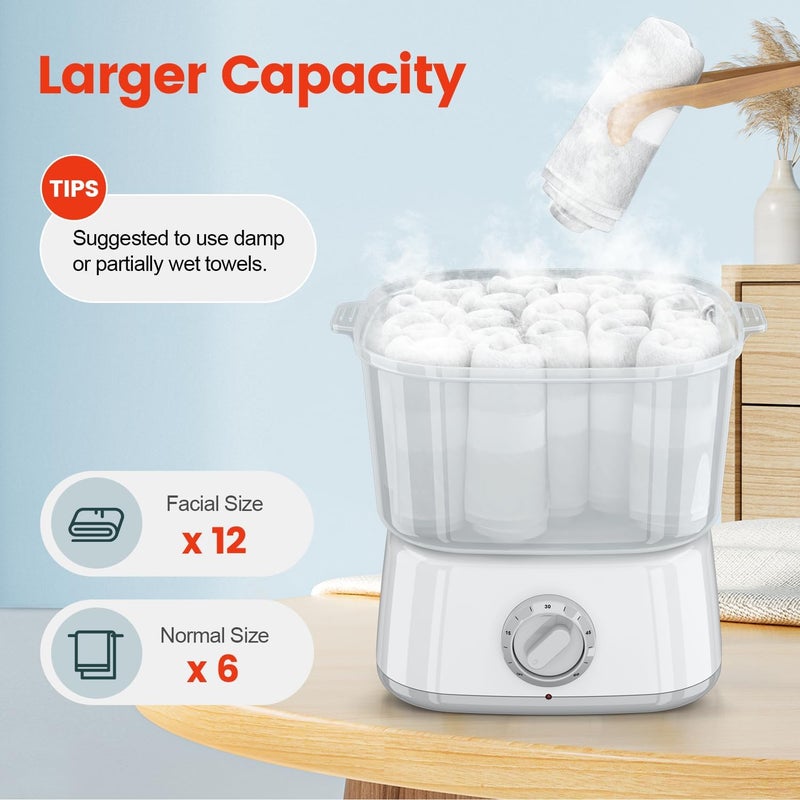 StateRiver Hot Towel Warmer, Rapid Heating Towel Steamer for Facials can Hold 12 Mini Wet Towels, Portable Mini Towel Warmer for Bathroom,Spa and Salon. - Image 4