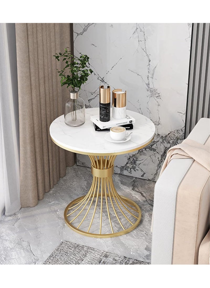 Generic Single Layer Multifunction Coffee Table, Marble Round Table Living Room Corner Decoration Side Table  - Image 4