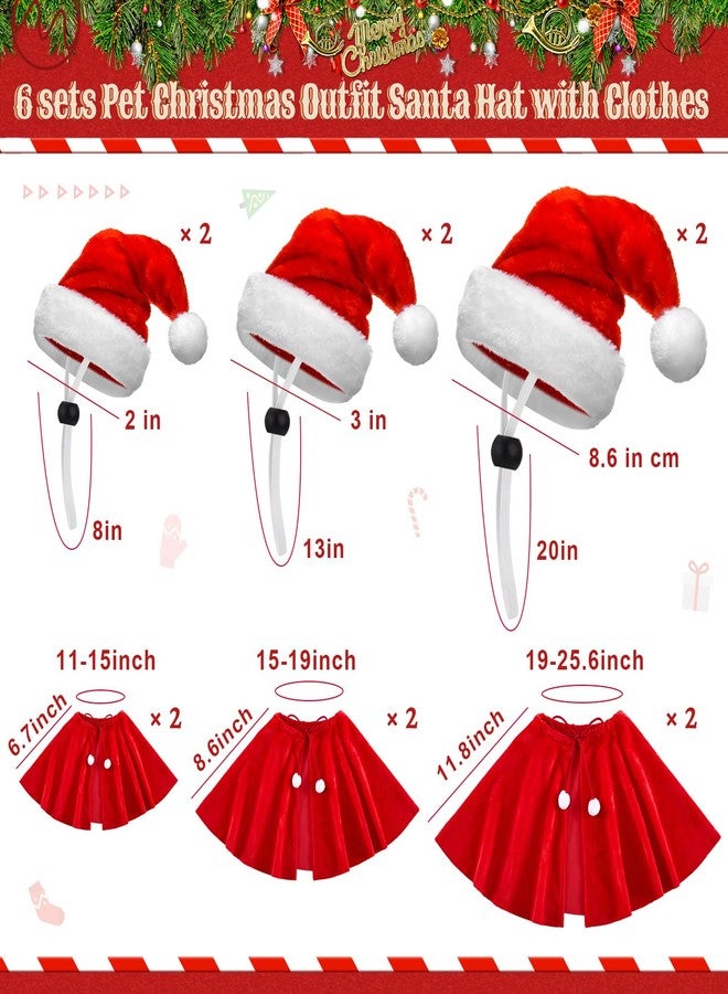 Weewooday 12 Pcs Christmas Outfit Pet Santa Hat with Adjustable Chin Strap Red Small Christmas Cat Clothes Cat Dog Costume Xmas Cloak for Poultry Hen Rooster Goose Duck Parrot New Year Party Cosplay - Image 2