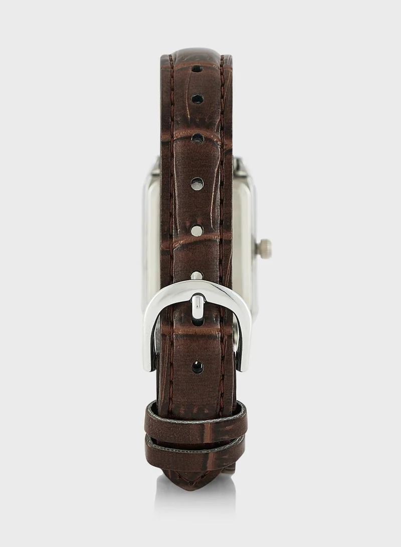 CASIO Pu Strap Analog Watch