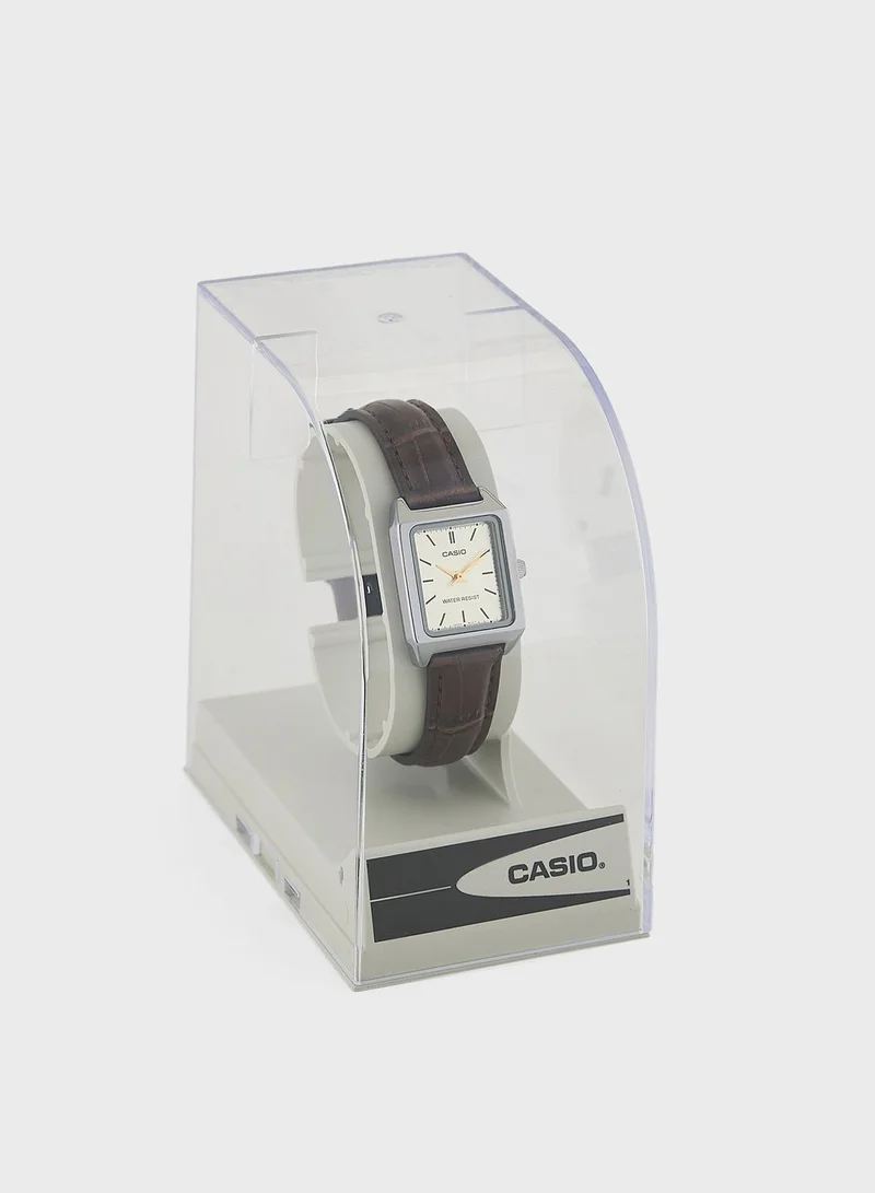 CASIO Pu Strap Analog Watch