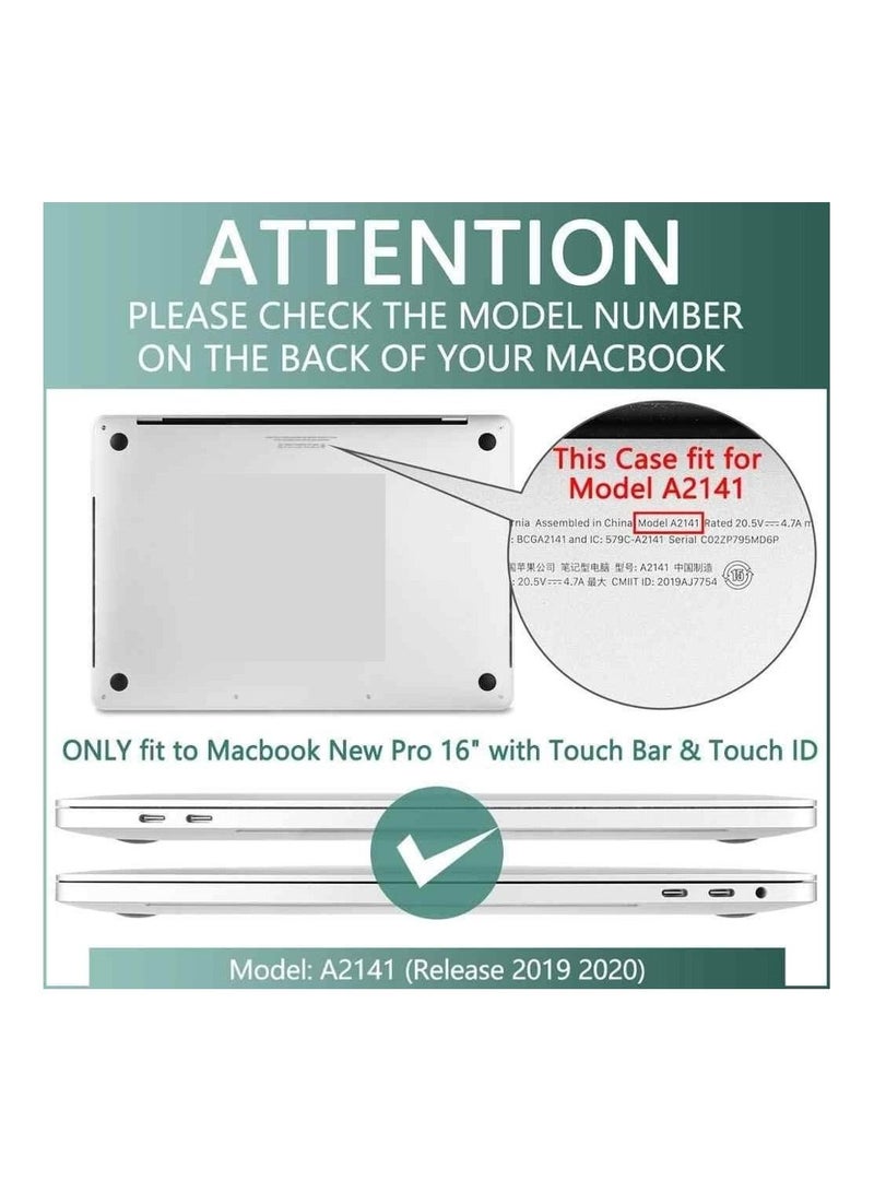 AMM Hard Shell Protective Case Cover Compatible with MacBook Pro 16-Inch Model: A2141 (MVVJ2xx/A, MVVK2xx/A, MVVL2xx/A, MVVM2xx/A) Retina Display with Touch Bar Touch ID Black - Image 2