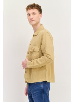 GANT Men Regular Fit Solid Long Sleeves Casual Shirt, Hazelwood Beige  - Image 2