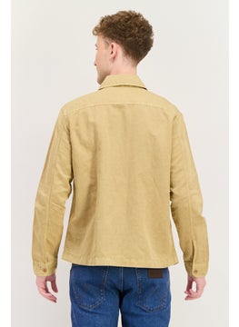 GANT Men Regular Fit Solid Long Sleeves Casual Shirt, Hazelwood Beige  - Image 3