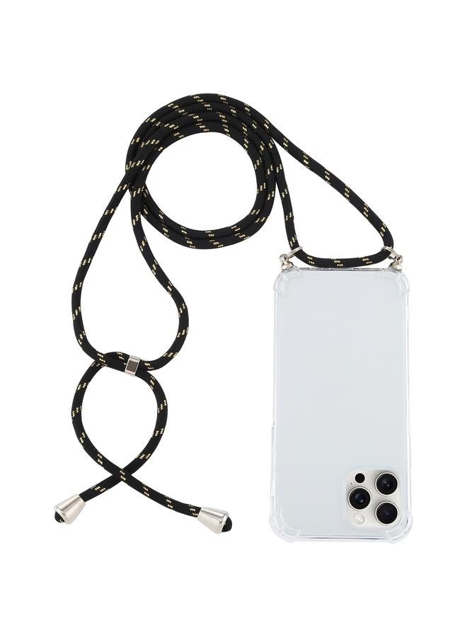 إيروريكس جراب لهاتف iPhone 16 Pro Max، جراب TPU شفاف مقاوم للصدمات بأربع زوايا مع حبل - Image 1