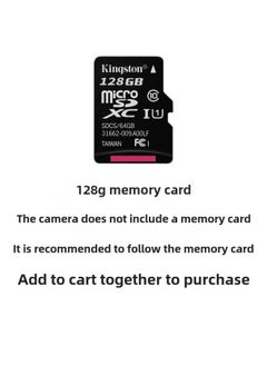 Generic 4K Camera HD Head-mounted Professional Anti-shake Recorder Helmet Sports Camera First Perspective Riding-Body Color:128G TF Memory Card  - Image 1