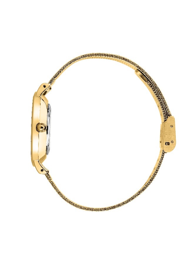 B&G Women's Silver Round Analog Dial with Gold Stainless Steel Band Watch - 32mm - R3853252563 - Image 3