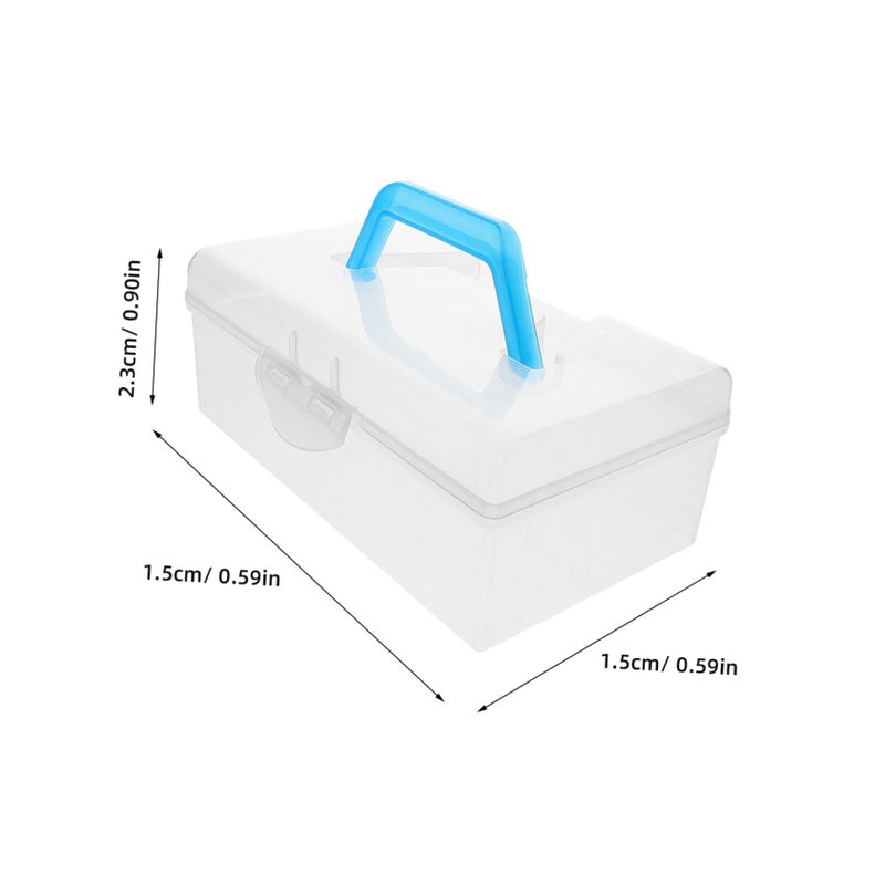 Plastic Mahjong Tile Organizer Storage Box With Handle Game Holder Container - Image 3