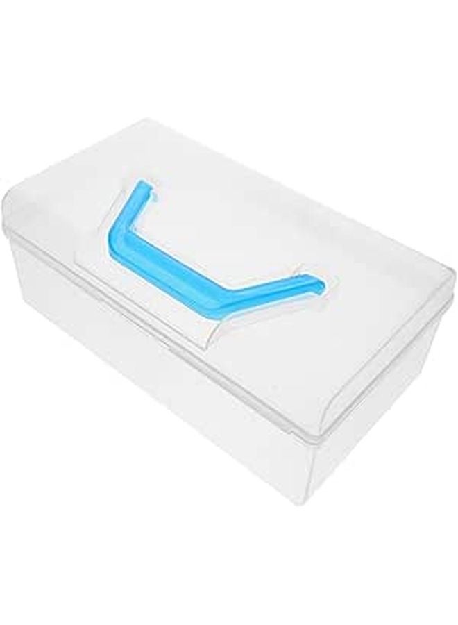 Plastic Mahjong Tile Organizer Storage Box With Handle Game Holder Container - Image 1