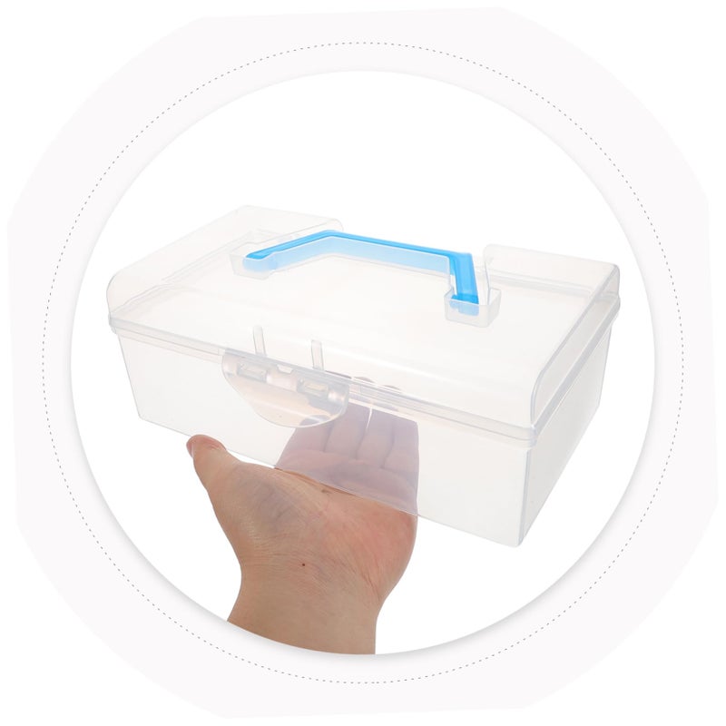 Plastic Mahjong Tile Organizer Storage Box With Handle Game Holder Container - Image 5