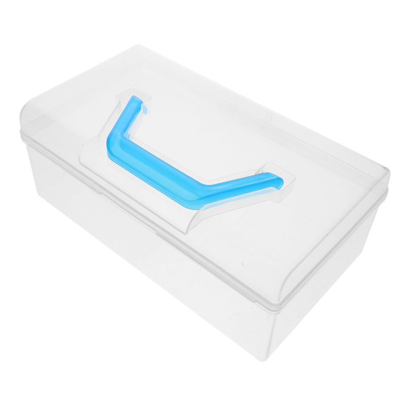 Plastic Mahjong Tile Organizer Storage Box With Handle Game Holder Container - Image 2