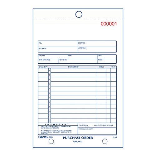 Rediform Purchase Order Book, 5.5 x 7.875 Inches, 50 Pages (1L140) - Image 3
