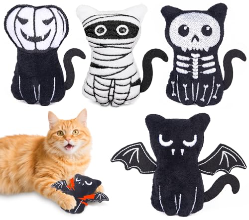 Retro Shaw Catnip Toys 4 Pack Fun Cat Toys with Crinkle Sound Inside Ideal Interactive Kitten Toys for Indoor Cat Nip Kitty Kicker Pet Toy 37Inches - Image 1