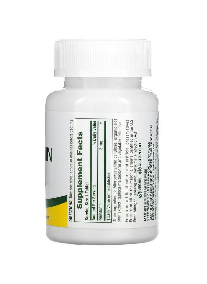 ناتشرز بلاس - Natures Plus Melatonin 3 mg - 90 قرصًا سريع المفعول - يدعم النوم المريح والجهاز المناعي الصحي والحدة العقلية - نباتي وخالي من الجلوتين - 90 وجبة - Image 1