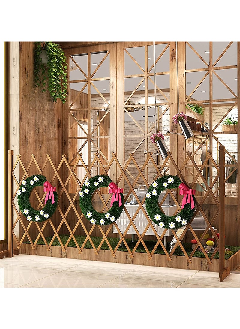 LINGWEI - Wooden Trellis Fence Free Standing Lattice Fence Brown 98x120cm - Image 1
