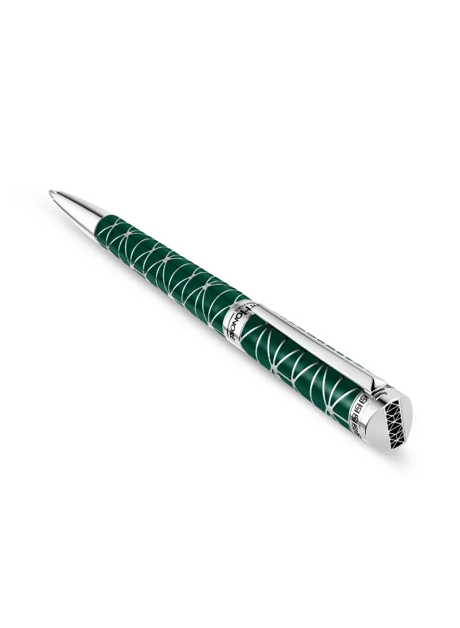 سانت هونور Champ De Mars Lacquer Silver &amp; Green Pen for Men's