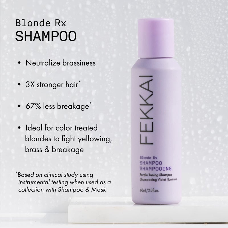 Fekkai Blonde Rx Purple Shampoo - 2 oz - Leaves Hair 3X Stronger with 67% Less Breakage - Free of Sulfates, Parabens, Phthalates - Vegan, Cruelty-Free - Image 2