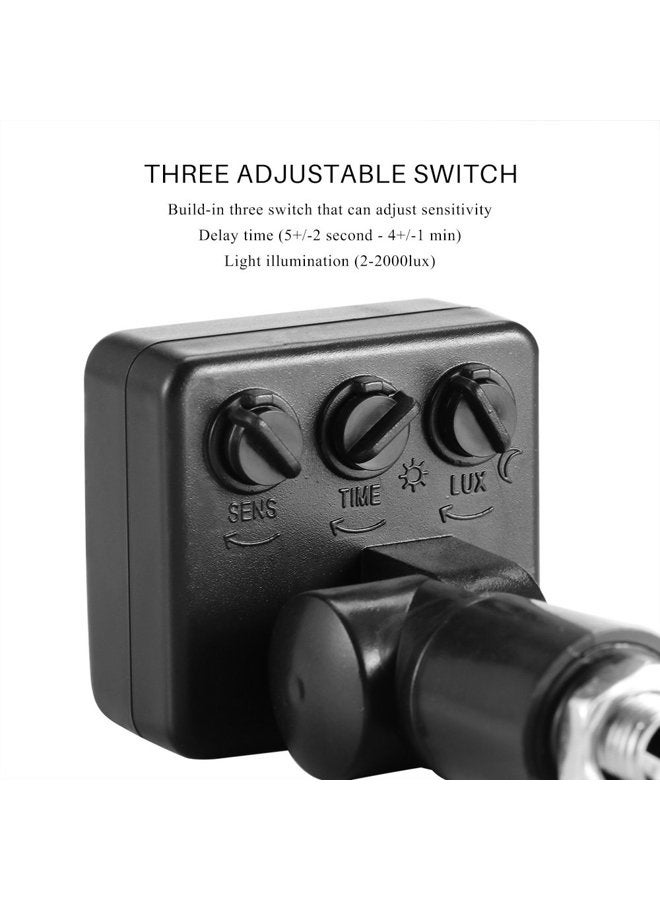 ONEVER Motion Sensor Outdoor Switch PIR, Light Beam Sensing Switch with Relay Output, Infrared Motion Activated Switch Replacement Detector for Wall Light Solar Security Lights Alarm, AC 110V (Black) - Image 5