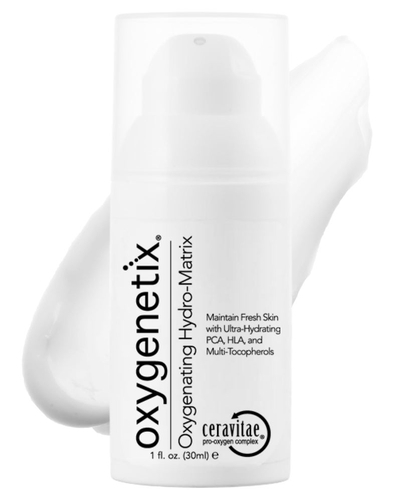 Oxygenetix Oxygenating HydroMatrix 1oz Lightweight AloeBased Face Moisturizer with Hyaluronic Acid for Sensitive Dry or Compromised Skin