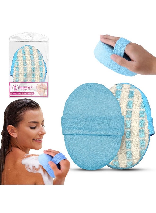 Majestique Premium Fibre Bath Sponge for Dead Skin Removal | Body Scrubber for Men & Women | Tan Removal, Dirt Removal | Skin Exfoliator Scrubber - 1Pc/Multicolour - Image 1