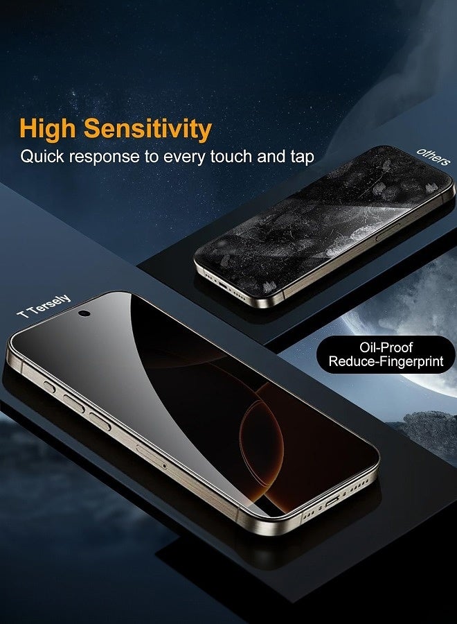 Tersely [3-Pack] Privacy Screen Protector for iPhone 16 Pro Max (6.9inch) with Installation Alignment Frame,Edge to Edge Protection Full Cover Private Anti-Spy Case-Friendly Curved - Image 5