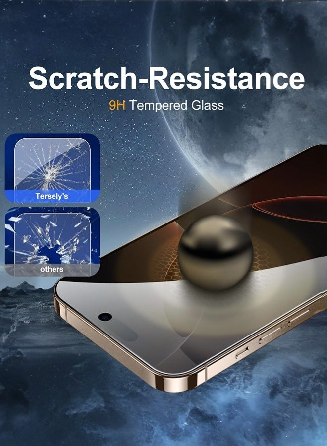 Tersely [3-Pack] Privacy Screen Protector for iPhone 16 Pro Max (6.9inch) with Installation Alignment Frame,Edge to Edge Protection Full Cover Private Anti-Spy Case-Friendly Curved - Image 4