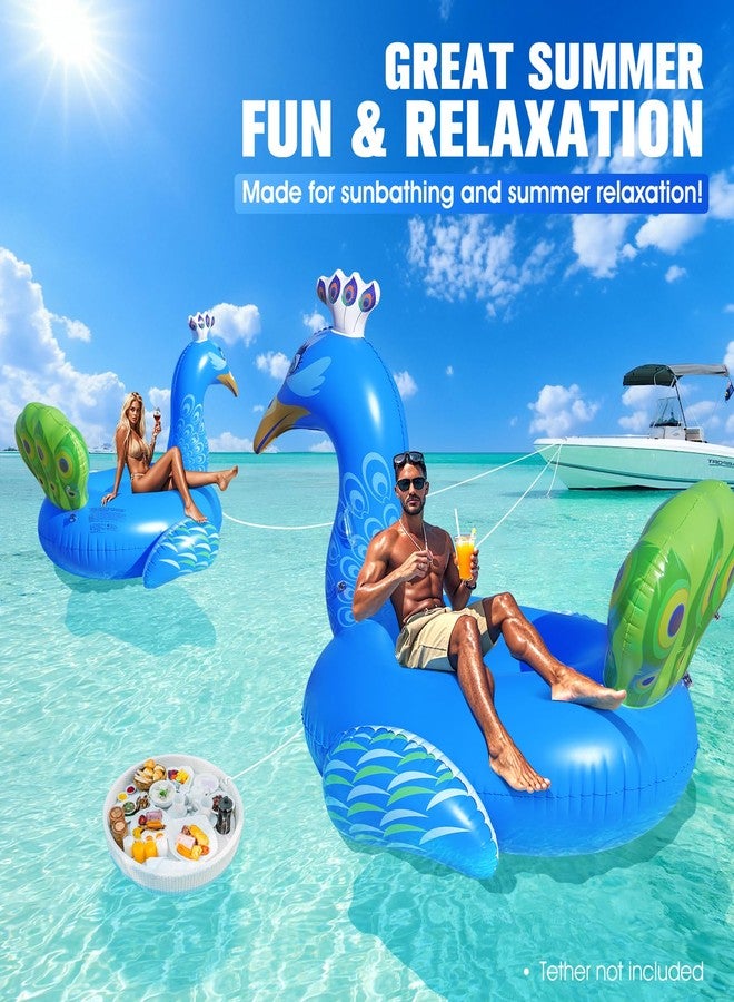 DeeprBetter Inflatable Peacock Pool Float, Gaint Funny Pool Floats Adults, Heavy Duty Pool Floaties Lounger, Large Animal Pool Floats Inflatable Ride-On Floaty for Swimming Pool Party Water Fun - Image 5