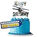 V TOWER Video Game Cake Topper with 7 Action Figures Large Logo Sturdy Cardboard Cake Decorations Easy Adjustment Firm Installation Creative Happy Birthday cake Toppers for Boys Girls - Image 3
