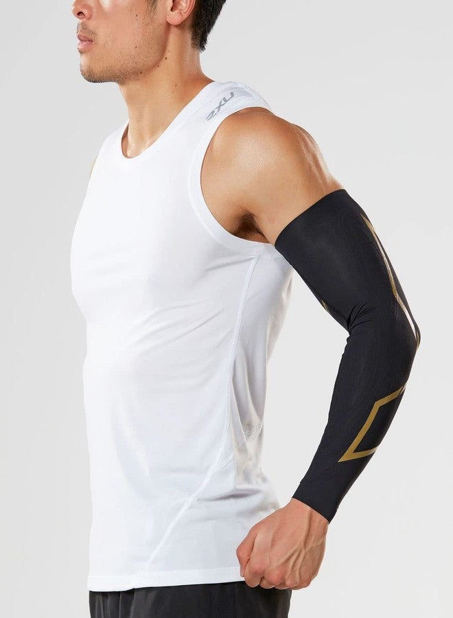 2XU MCS Elite Compression Arm Guard, Black/Gold, Large - Image 2