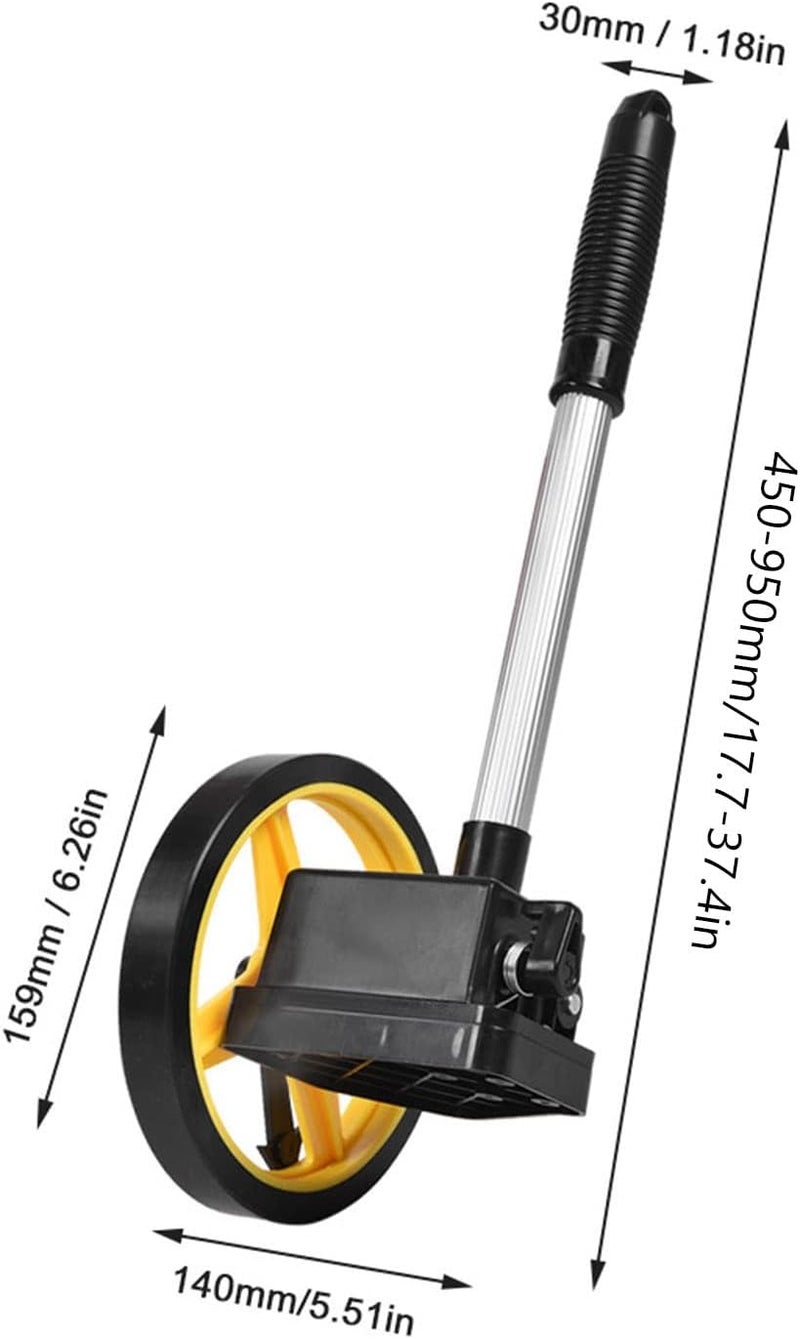Portable Measuring Wheel 0-9999.9m Distance Measuring Roller for Multiple Purpose (Small Wheel) - Image 1