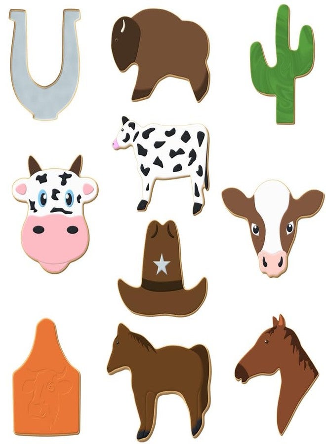 Foose Miniature Size Western Ranch Cookie Cutter 10 Pc Set. USA Tin Plate Steel - By Foose - Image 2