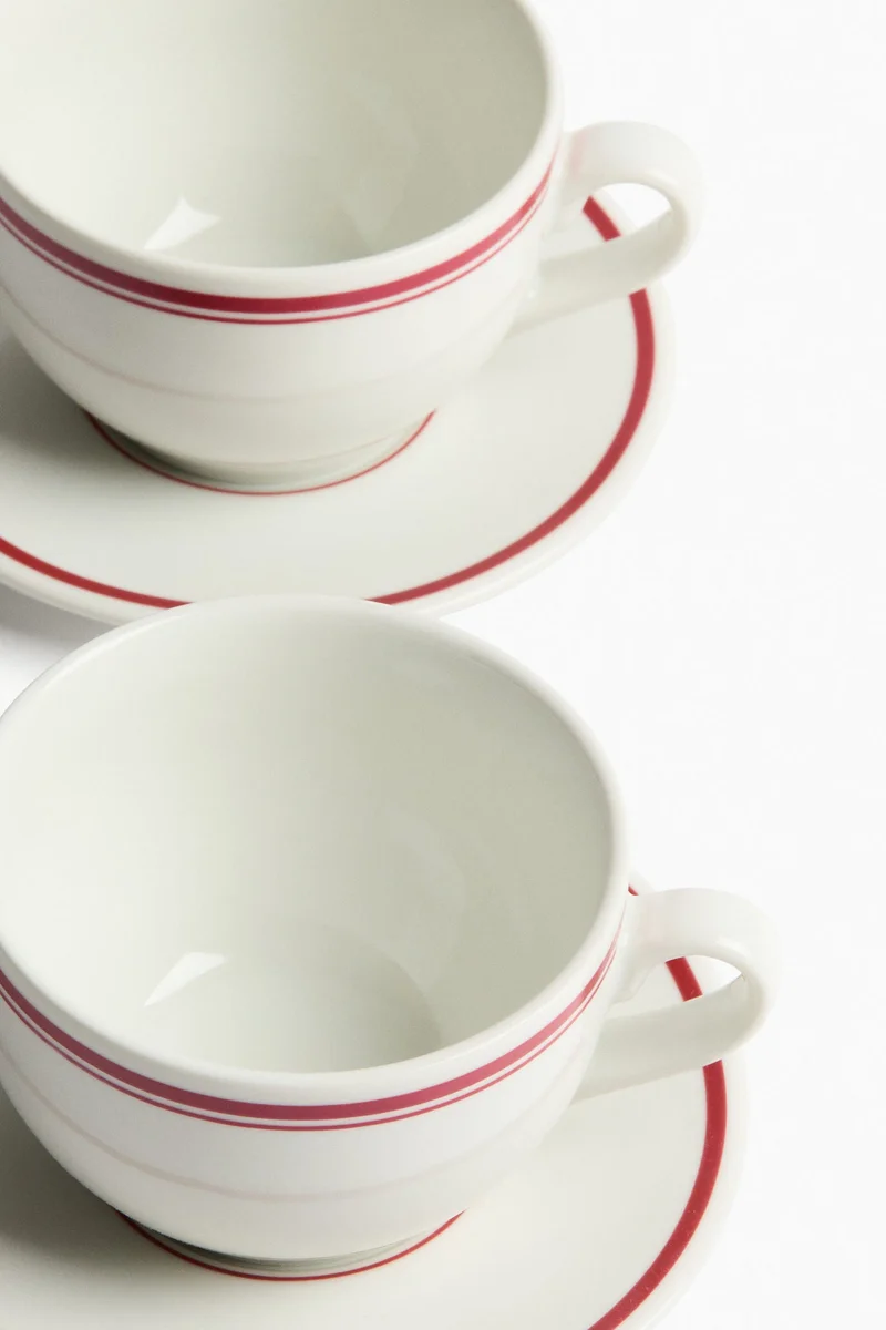 H&M 2-pack porcelain cups and saucers