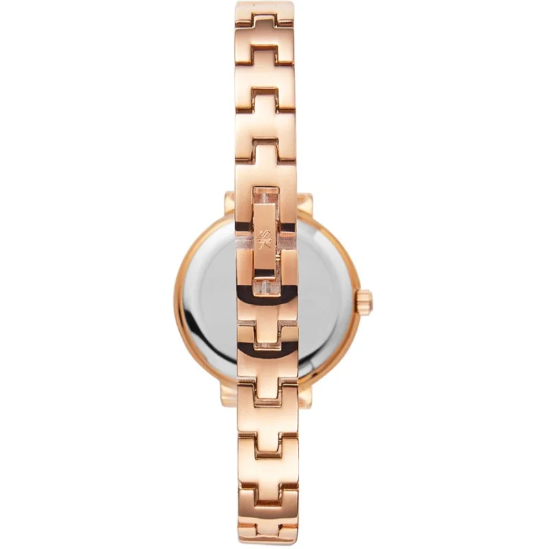 KENNETH SCOTT Kenneth Scott K22518-RBKM Women's Analog Display Watch & Alloy Strap Rose Gold