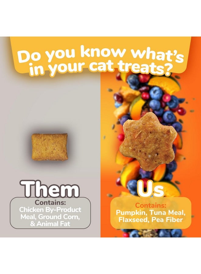 Fruitables Cat Treats, Healthy Treats for Cats, Low Calorie and Packed with Protein, Crunchy Biscuits, Free of Wheat, Corn and Soy, Made with Real Tuna and Pumpkin, 30oz - Image 2