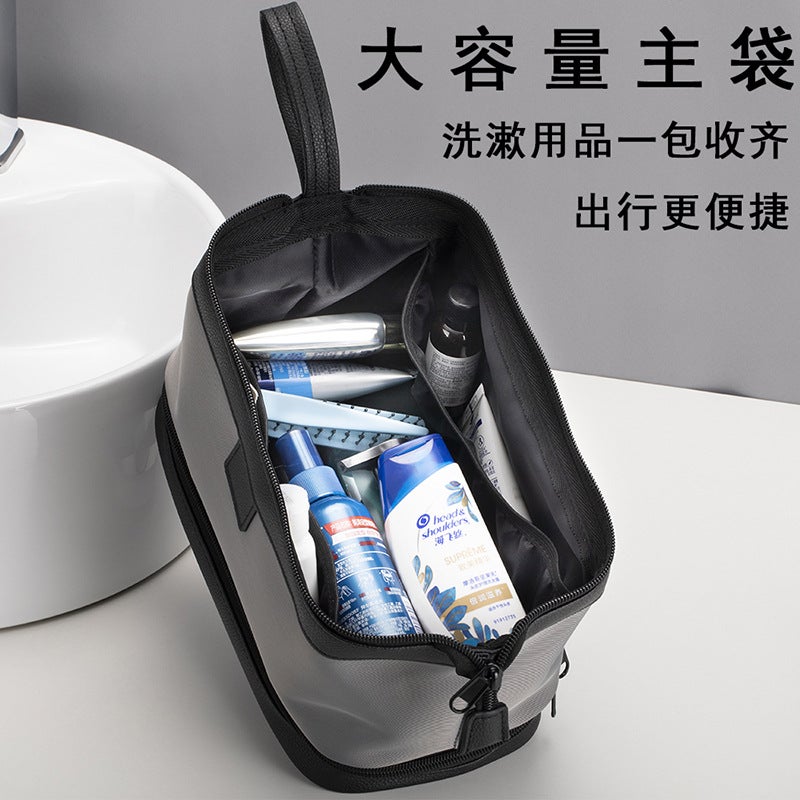 High-End Toiletry Bag For Men With Dry And Wet Separation Large Capacity Business Trip Toiletry Bag Waterproof Storage Bag - Image 3