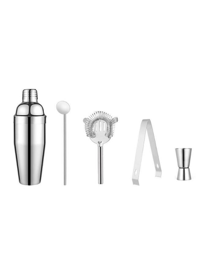 Thoraya - 5PCS Bartender Kit 750cc Cocktail Shaker Set 201 Stainless Steel Professional Bar Tool Accessories - Image 1