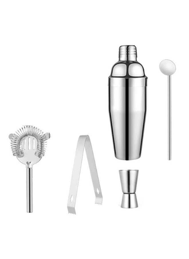 Thoraya - 5PCS Bartender Kit 750cc Cocktail Shaker Set 201 Stainless Steel Professional Bar Tool Accessories - Image 1