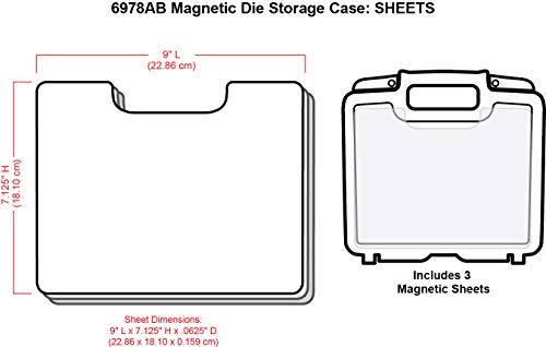 ArtBin 6978AB Magnetic Die Storage Case with 3 Magnetic Die Sheets, Portable Paper Craft & Die Organizer with Handle, Translucent - Image 5