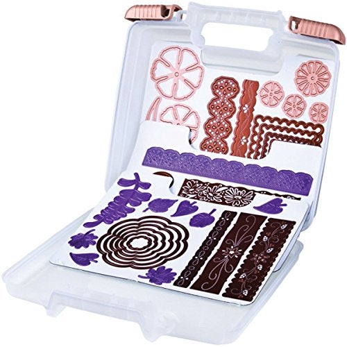 ArtBin 6978AB Magnetic Die Storage Case with 3 Magnetic Die Sheets, Portable Paper Craft & Die Organizer with Handle, Translucent - Image 1
