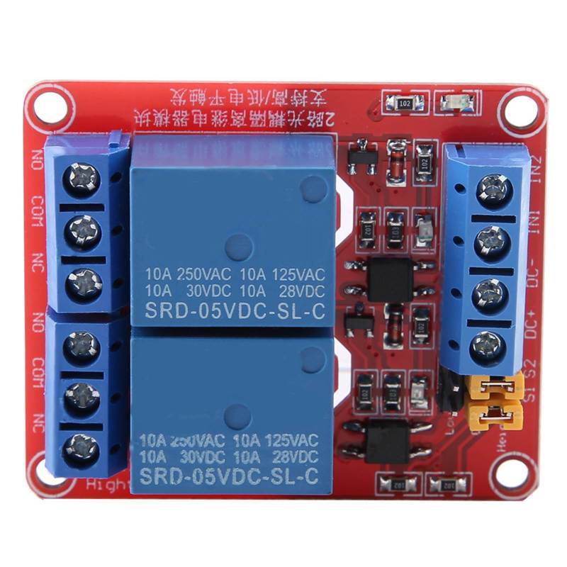 songle 2-Channel 5V Relay Module SMT Optocoupler Isolation High Low Level Trigger - Fault-Tolerant Design DC 30V 10A for DIY Electronics Projects - Image 1