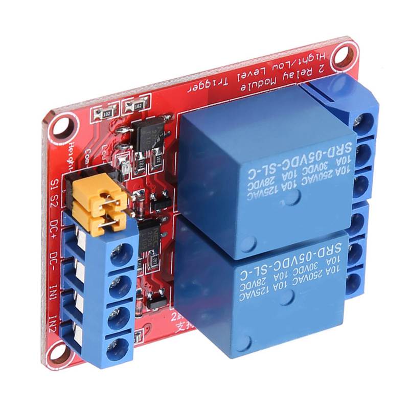 songle 2-Channel 5V Relay Module SMT Optocoupler Isolation High Low Level Trigger - Fault-Tolerant Design DC 30V 10A for DIY Electronics Projects - Image 3