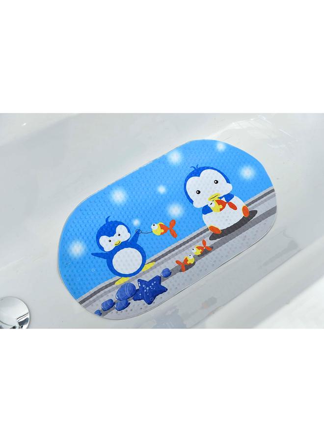 Tendance Polyester Anti-Slip Penguin Printed Suction Cup Bathtub Floor Mat Multicolor 69 X 39Cm 721225 - Image 1