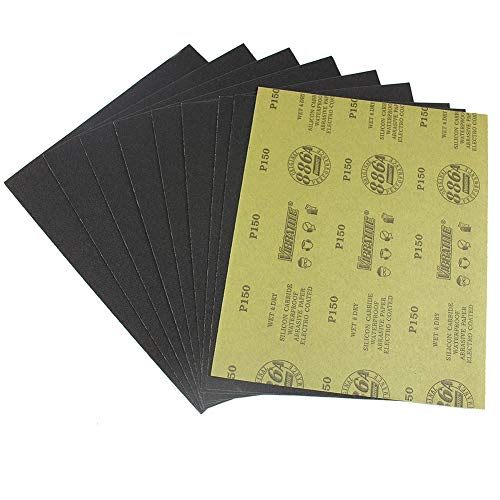 MAXMAN MAXAMN 400 Grit Sandpaper, Wet Dry Sandpaper Sheets 9 x 11 Inches, Silicon Carbide Abrasive Sand Paper for Wood Furniture Finishing, Metal Sanding, Automotive Polishing, DIY Projects, 10 Sheets - Image 1