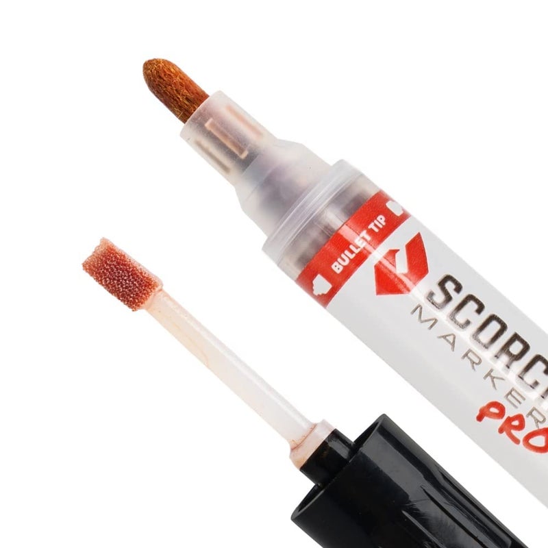 Scorch Marker Woodburning Pen Tool with Foam Tip and Brush, Non-Toxic Marker for Burning Wood, Chemical Wood Burner Set, Do-it-Yourself Kit for Arts and Crafts (Buy 2, Get 1 Free) - Image 2