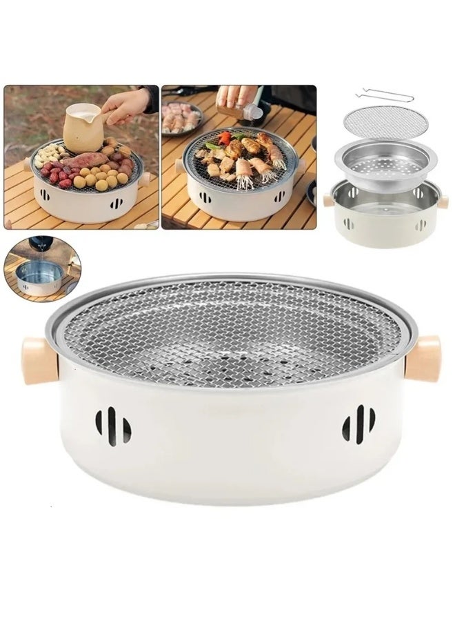 A small, portable, versatile, and smokeless charcoal grill suitable for both indoor and outdoor use; it is ideal for home, camping, picnics, and parties. - Image 1